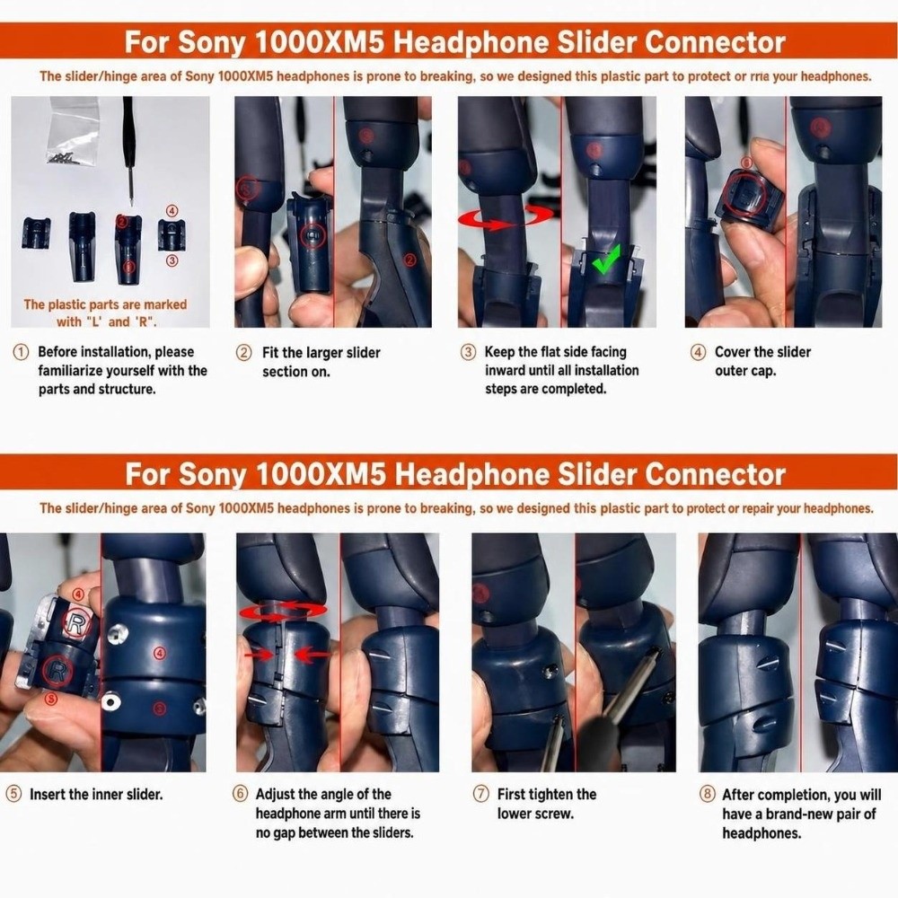 Reparatieset voor plastic hoof - Sony Headphone Wh-1000Xm5 recensie en prijs